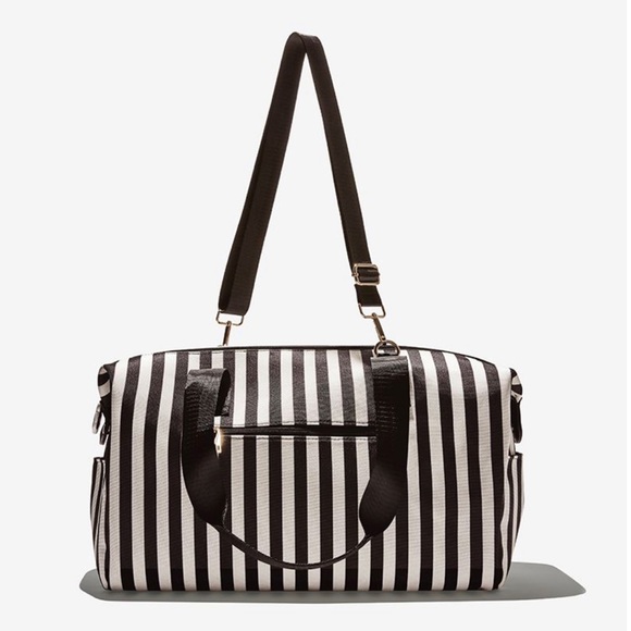 Alice + Olivia Duffle Bag In Positano Stripe ~ A+O Travel ~ Gym Tote ~ Overnight - Picture 10 of 14